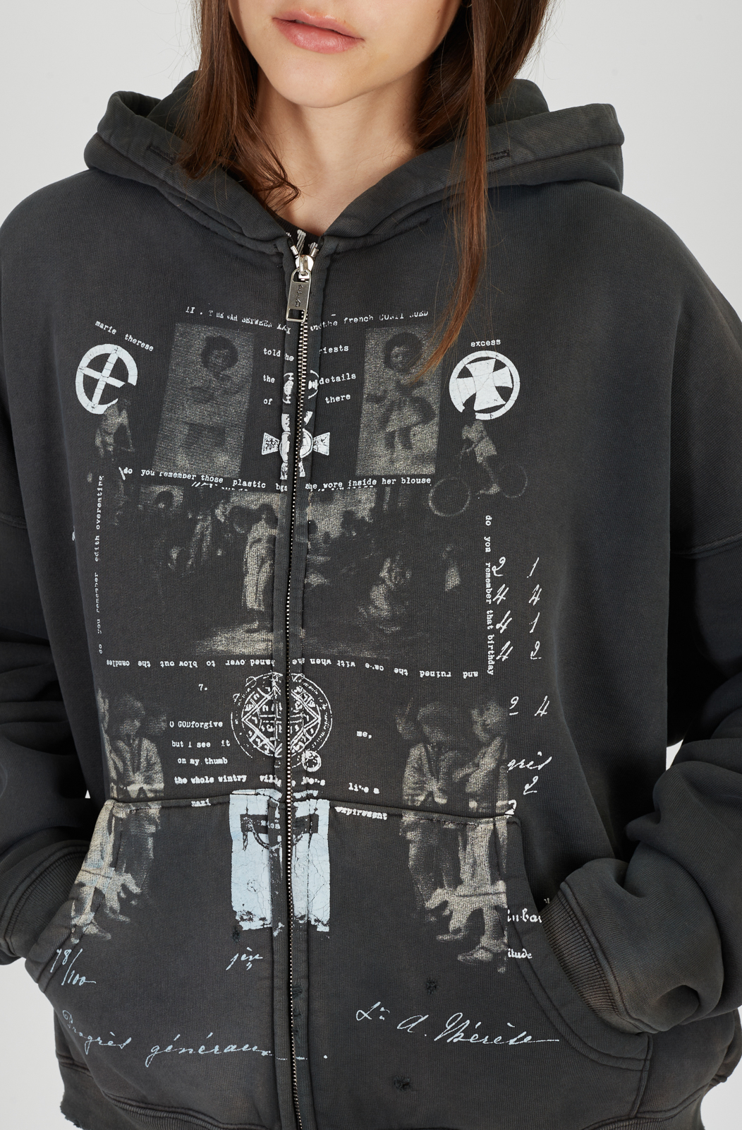 Худи Enfants Riches Deprimes 02-0523	Djagilev's Grave Zip Up Hoodie